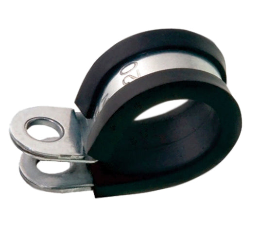 Rubber Lined P Clips - BZP